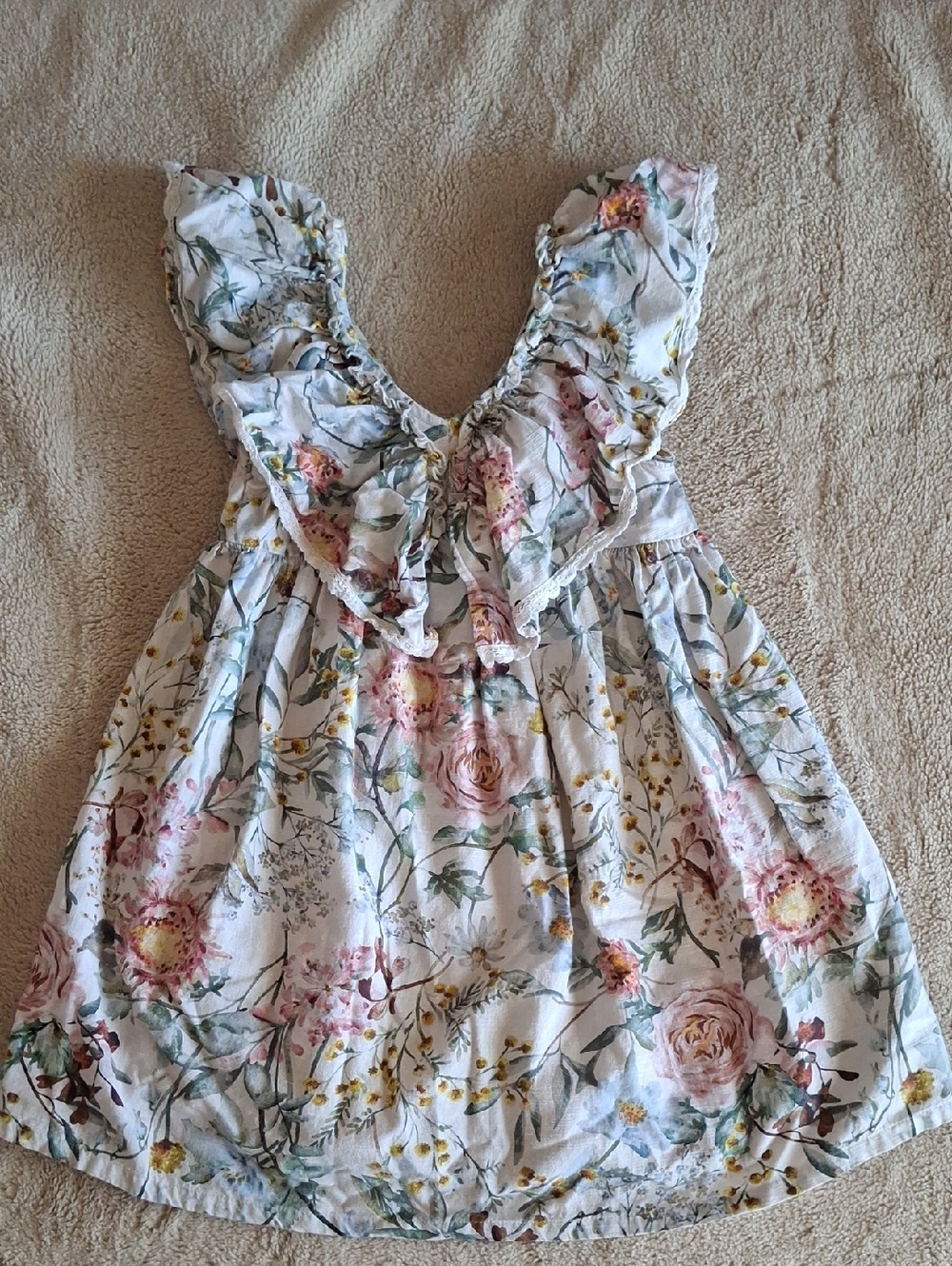 Next Floral Linen Dress, Size 6